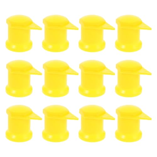 YARNOW Tapones Indicadores para Tuercas de Rueda de 33 Mm, 24 Unidades Amarillas de Plástico para Coches y Camiones, Alta Visibilidad Nocturna, Cubiertas de Pernos Resistentes