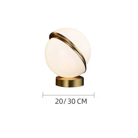 Lampy stołowe do sypialni Kreatywne Nowoczesne Proste Szklane Lampy Biurkowe Księżyc Lampka Nocna Sypialnia Gabinet Lampa Biurkowa LED Domowe Biurko Lampka Do Czytania (30cm) Lampa