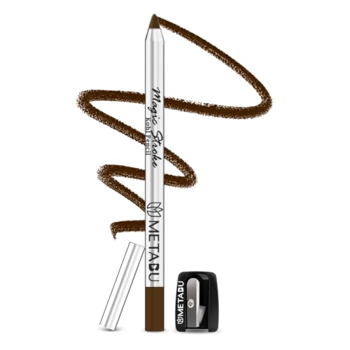 Image of Magic Stroke Kohl Kajal Pencil - Brown | Waterproof, Smudge Proof, Kajal with Free Sharpener, Matte Finish, 18H Long Lasting Eye Kajal Pencil, One Swipe Application with with Shea Butter & Vitamin E | 1.5g