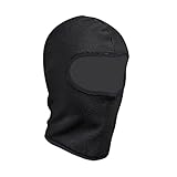 [WOSIIKSLL] 子供向けギフト オートバイアクセサリー バラクラバ フェイスガード 厚みのあるフリース レッド, 黒