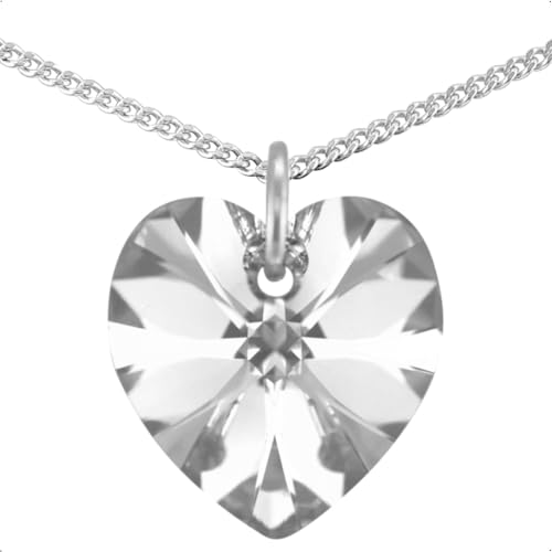 April Birthstone Necklace Sterling Silver Diamond Pendant Chain With Sparkly ...