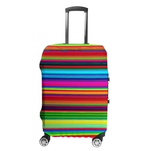 Carry on Luggage Cover Colorful Mexican Stripes Suitcase Covers for Luggages Tsa Approved Travel Luggage Sleeve Protector Elastic Suitcase Protector Anti-Scratch Washable Fits 19-30 Inch Case -S