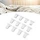 12 -pcs gepolsterte Bettdeckclips, verhindert die Bettdecke, die Duvet Cover Holding Clips Duvet Clips Duvet Corner Holds Duvet Pins Deckenbefestigungen zur Sicherung von Bettwäsche für Bettlinien