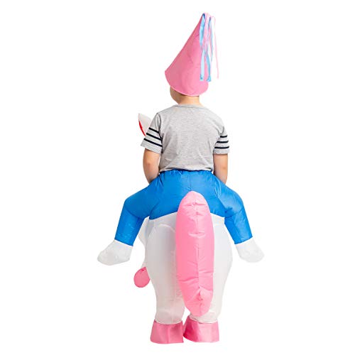 GOOSH Inflatable Unicorn Costume for Kids Halloween Costumes Boys Girls Funny Blow up Costume for Halloween Party Cosplay