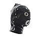 All inclusive Black Leather Head Hood Cosplay Hood Masks Adjustable Halloween Soft Face Masks
