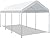 ADVANCE OUTDOOR 10x20 ft Heavy Duty Carport Potable Car Canopy Garage Party Tent Boat Shelter, Adjustable Height from 9.5 ft to 11 ft, White