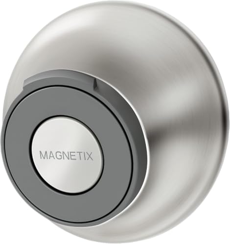 Image of Moen Brushed Nickel Remote Dock for Magnetix Handshowers with Included Wall Bracket or Permanent Waterproof Adhesive Options, 186117BN (Pack of 6)