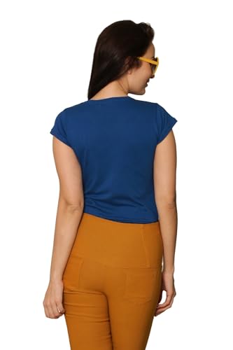 Image of Miss Chase Women's Maroon Super Soft V-Neck Short Sleeves Cotton Solid Regular Fit T-Shirt