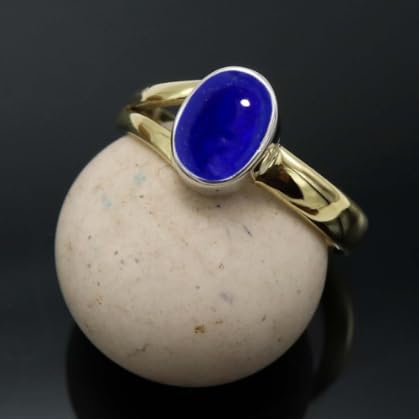 Lapis lazuli srebro próby 925 pierścionek z kamieniami szlachetnymi Mężczyźni Kobiety Kamień Pierścień z pałąkiem na głowę Wszystkie rozmiary Ręcznie robiona biżuteria CRG1089BV_51 (16.2