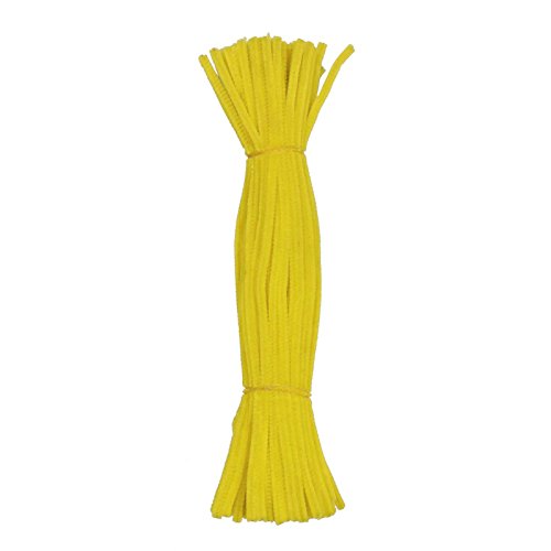 Image of Asian Hobby Crafts 100 Pcs Yellow Pipe Cleaners for DIY Craft Flowers - Fuzzy Chenille Stems & Fluffy Sticks for Arts & Crafts, Creative School Projects, Kids Craft Supplies, Home & Party Decor