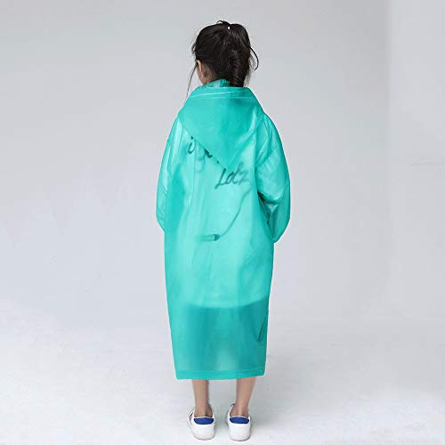 Fashion EVA Children Green Raincoat Thickened Waterproof Rain Coat Kids Clear Transparent Tour Waterproof Rainwear Suit4