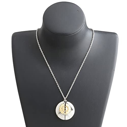 PLITI Bookworm Gift Book Lover Gift Bookish Gift Librarian Appreciation Gift Just One More Chapter Sunflower Locket Necklace4