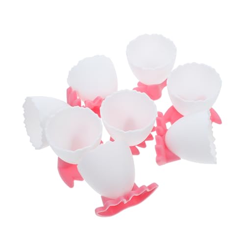 HAKIDZEL Cute Foot-shaped Egg Cups Holder for Boys and Girls 8 Pack Breakfast Egg Stand Easy to Clean