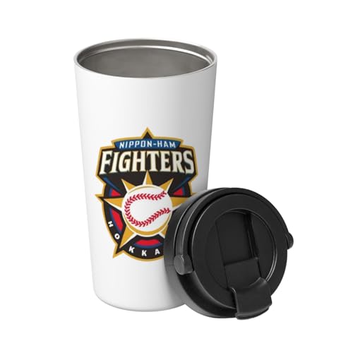 北海道日本ハムファイターズ (4) ステンレス 保温コーヒーカップ 便利 500ml 車載・オフィス・家庭用 パーソナライズ可能