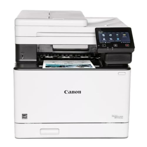 Image of Canon Imageclass MF743CDW Color All in One Laser Printer, Renewed (White) | Print and Copy and Scan and Fax, 28 Ppm, WI-FI and Nfc, Duplex, 600 X 600 Dpi, 300-Sheet Capacity, 1 GB Memory