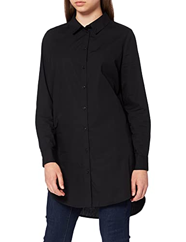 PIECES Damen Pcnoma Lang skjorte Noos Bc Bluse, Schwarz, M EU