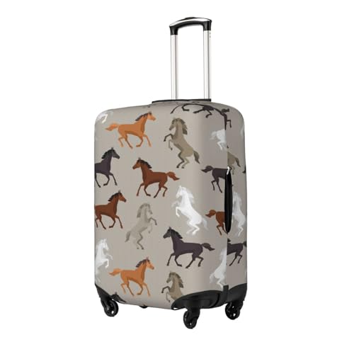 Cute Horse Print Luggage Suitcase Covers Elastic Washable Luggage Protector Luggage Covers For Suitcase2