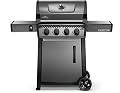 Napoleon Freestyle 425 Natural Gas Outdoor Grill, Graphite Grey – High-Performance 4-Burner BBQ with Stainless Steel Grates