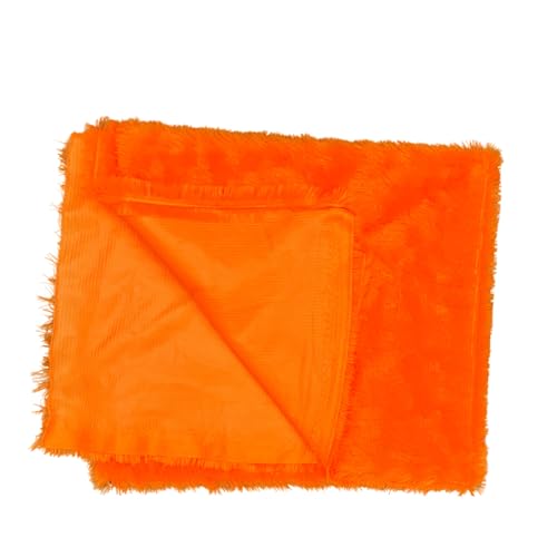 Image of Quago Fur Fabric Unstitched Super Soft Cloth for Baby Photoshoot, Soft Toys Making, Art and Craft, Dress Material, Decoration etc. (1 Mtr, 60 Inch Pana) (Orange)