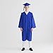 Erligo Unisex Matte Graduation Gown and Cap Set with Tassel for Middle High School Bachelor (Royal Blue, 60)
