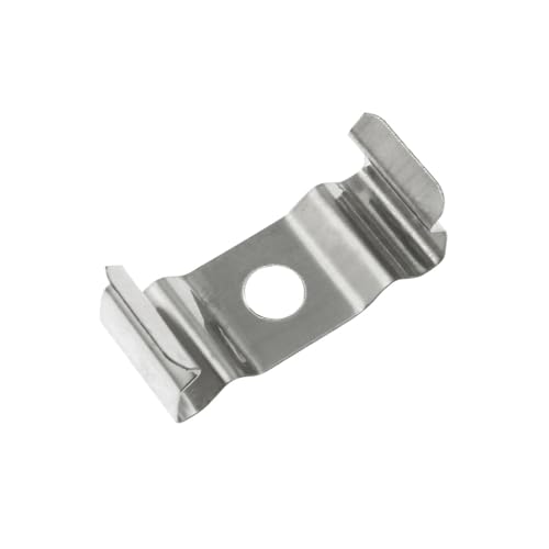 Image of 100PCS T5 Iron Bracket Hooks for Tube Lights Universal Integrated Fixing Clips Hanging Board Voltages Household Appliances Office Industrial Use Light Strips Fluorescent Tubes Bulbs Silver