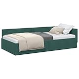 vidaXL Estructura de Cama en Esquina Verde Oscuro 90 cm x 200 cm