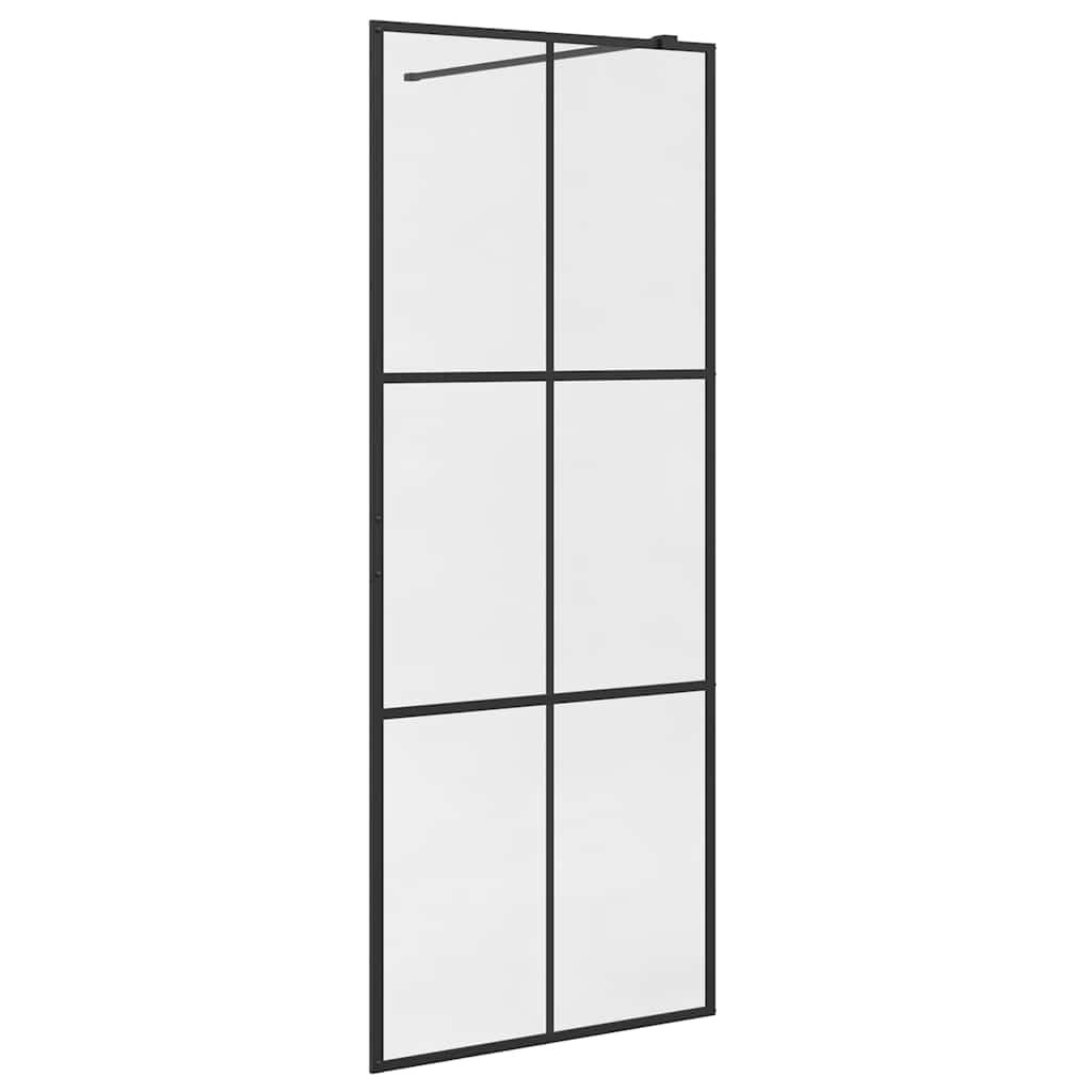Ścianka prysznicowa Walk-In 80 x 195 cm ESG szkło czarne