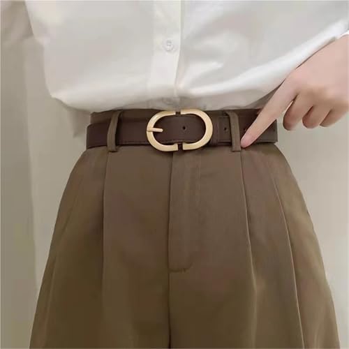 105cm Female Belt Simple Metal Buckle Belt for Women Black Suit Jeans Clothing Accessories Belts for Women2