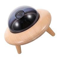 Milisten Wooden Tooth Storage Box Creative Spaceship Shaped Keepsake for First Tooth Fetal Durable Organizer for Precious Memories