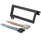 NuIth Single Din Radio Installation Dash Kit W/Radio Wiring Harness for 1974-2003 Chrysler/Dodge/Jeep, Single Din Radio Mounting Plate for Aftermarket Radio Mounting (Dash KIT W/Radio Wire)