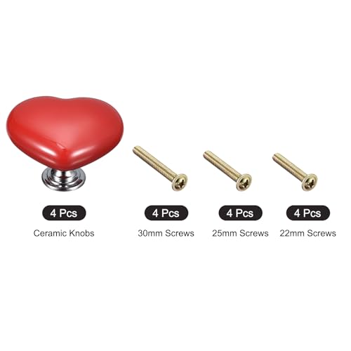 Uxcell 4Pcs Ceramic Knobs, Kitchen Drawer Knobs - Image 3