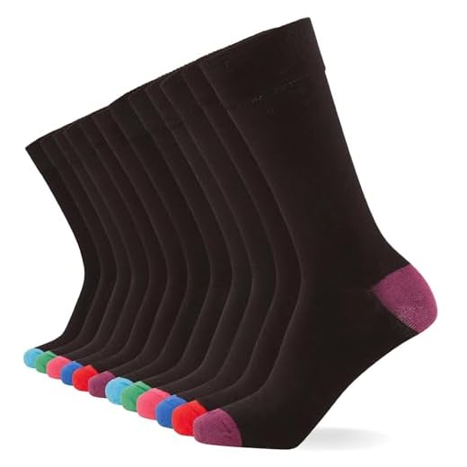 FM London lot de 12 chaussettes unisexes super douces pour mollets - Chaussettes pour hommes et femmes avec design respirant et résistant aux odeurs