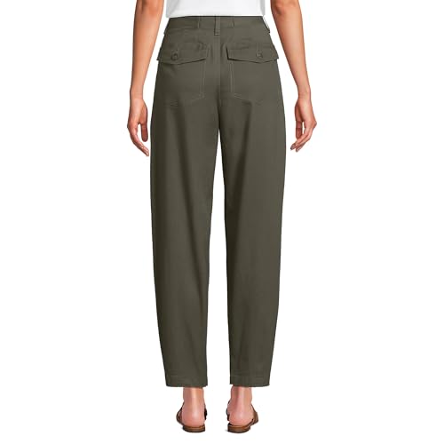 Lands' End Women's High Rise Barrel Leg Chino Pants2