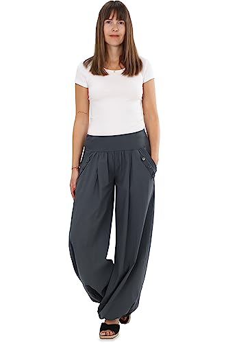 Malito 23245P Pompbroek voor dames, luchtige stoffen broek voor strand en dagelijks gebruik, losse harembroek voor de zomer, casual zomerbroek, vrijetijdsbroek, eenheidsmaat - Afbeelding 6