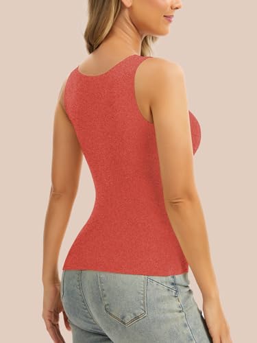 Zeecaro Women Sleeveless Thermal Tank Top Cold Weather Warm Camisole V Neck - image 2