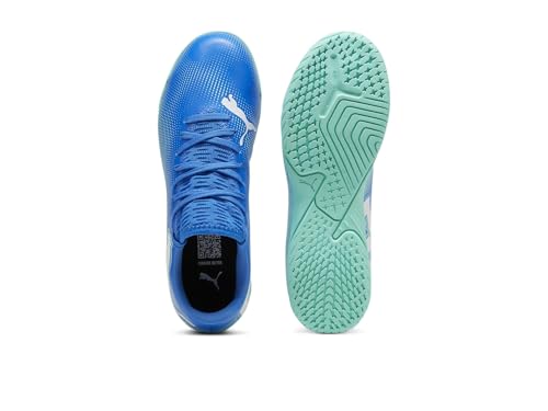 PUMA Tênis infantil unissex Future Play Indoor Training, Hyperlink Blue-mint-puma branco, 20