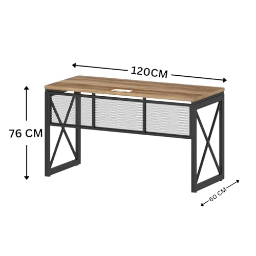 Image of Klaxon Modern Computer Table for Home PC - Multipurpose Office Desk for Home & Work | Gaming Table, Computer Table, Desktop Table for Home Office (Gillian 120 CM - Forest Dark, with Installation)