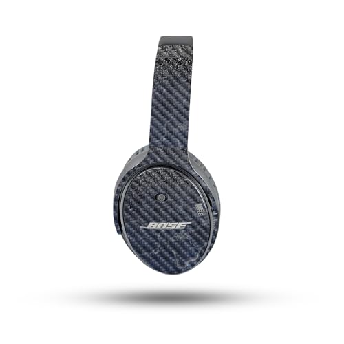 Image of MightySkins Carbon Fiber Skin Compatible with Bose QuietComfort 35 II Headphones - Dark Shimmer Marble | Protective, Durable Textured Carbon Fiber Finish | Easy to Apply
