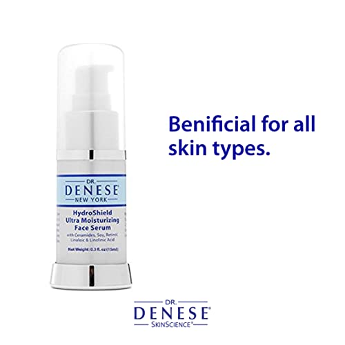Dr. Denese Skinscience Hydroshield Ultra Moisturizing Face Serum Locks In Moisture With Retinol & Ceramides - Reduce Appearance Of Wrinkles, Increased Hydration & Tightness - Cruelty-Free - 1Oz #TOP5