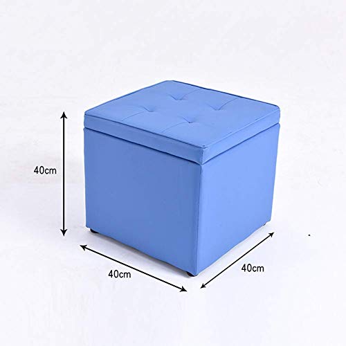 Cube de rangement en cuir bleu pour ranger et libérer l'espace