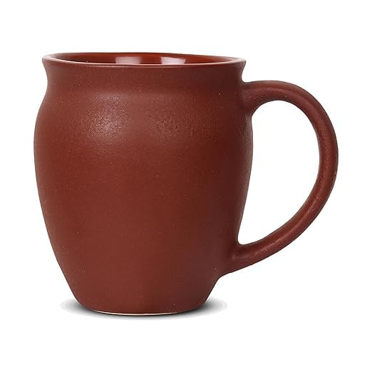 Image of QIMACPLUS Premium Ceramic Coffee Tea Cups Mugs Best Gift for Family Red Colour (400 ML, Microwave Safe, Dishwasher Safe) (4)