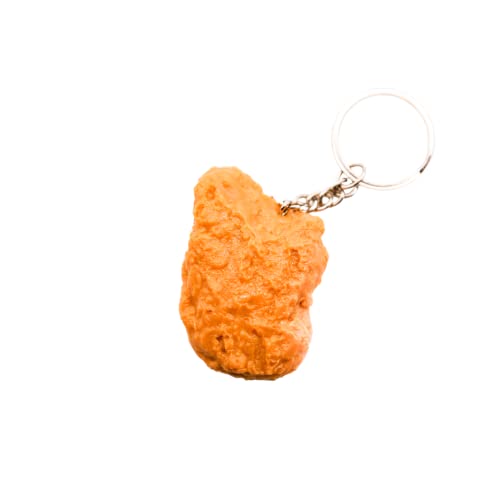 Chicken Nugget Keychain, Chicken Keychain, Stylish Chicken Food Accessories; Perfect for Backpacks, Bags, Purses, Wallets, Home Office, Cute Car Keychain; Realistic Imitation Fried Chicken Keychain, Fake Food Keychain, Funny, Gag Gift
