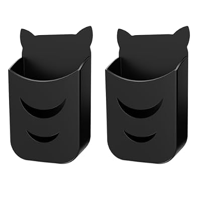 Motiexic Universal Remote Holders Compatible with All Roku Remote, TCL/Hitachi/LG/Sharp/Insignia/Onn/RCA/Hisense/JVC/Element/Westinghouse Roku Remote Roku Stick + Roku Box(2 Pack - Black)