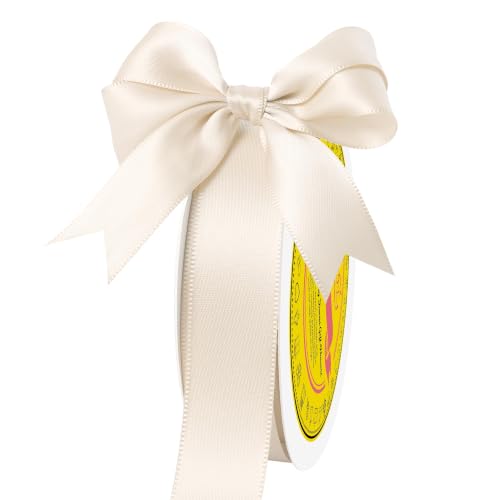 Image of Double Face Nude Satin Ribbon 7 /8 Inch x 25 Yards Polyester Ribbon for Gift Wrapping Easter Weddings Party Decorations Hair Bows Invitations