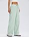 LOMON Pajama Pants Women Spring Summer 2026 Striped Clothes Wide Leg Pj Lounge Boxer Bottoms Palazzo Flowy Comfy Low Rise Trousers (Green Strips, L)