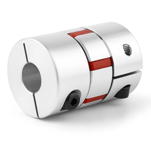 Wellenkupplung, Flexibel, 2 auf 1 10 Mm X 14 Mm Kupplungen Spider Plum Wellenkupplung OD30 Mm X L40 Mm Plum Kupplungswelle, Aluminiumlegierung Plum Motorverbinder CNC Backenspinne (10 Mm 14 Mm)