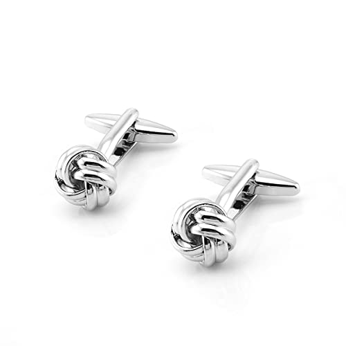 Knot Cufflinks in Gift Box Cuff Links for Men Lady Daily Wear Business Wedding Party Tuxedo Shirt Birthday Gift4