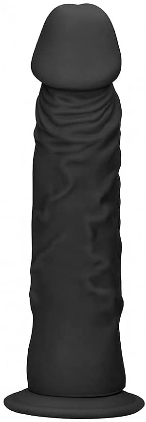 Shots Realrock Skin - 10'' / 25cm Dong Without Testicles - Black