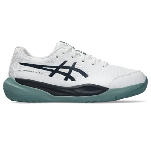 ASICS Kid's Gel-Resolution X GS Tennis Shoes, 6.5, White/Midnight - image 9