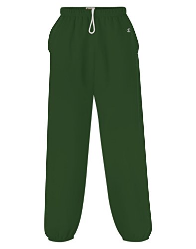 Champion Men's Cotton Max Fleece Pant, Team Dark Green (X-Small)